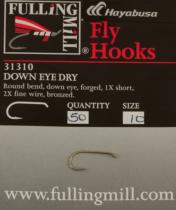 Fulling Mill Down Eye Dry Hook Qty 50